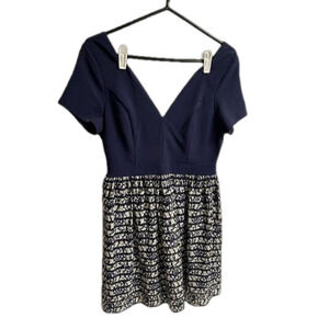 Miami Navy Blue Lace Cocktail Dress